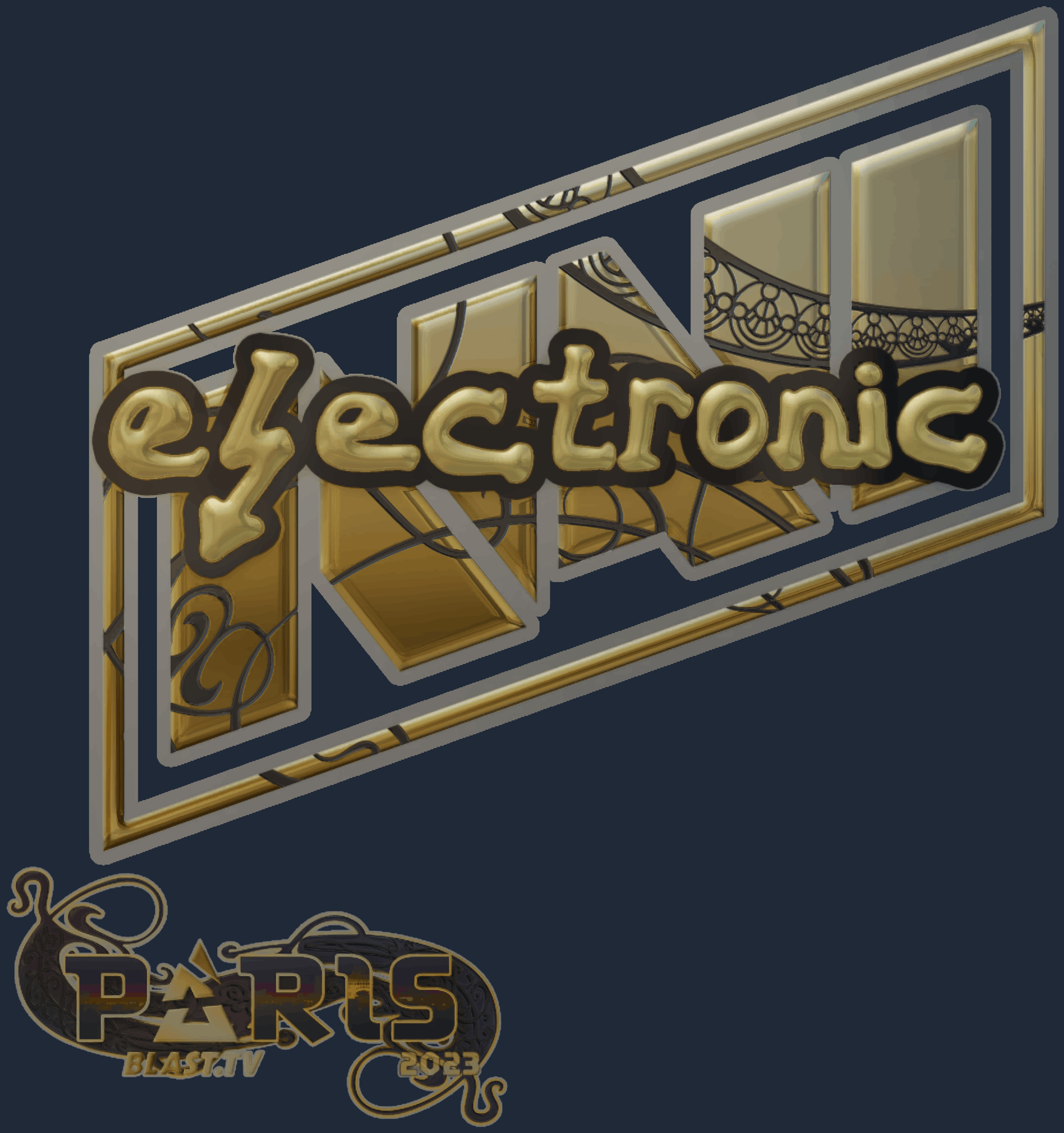 Sticker | electronic（金色）| 2023年巴黎锦标赛