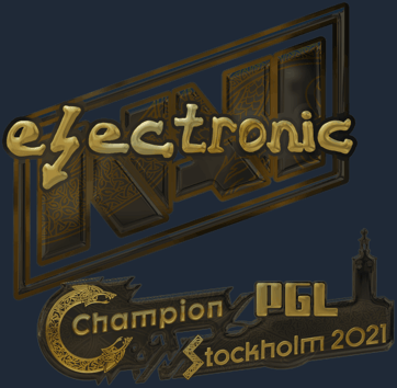 Sticker | electroNic（金色）| 2021年斯德哥尔摩锦标赛
