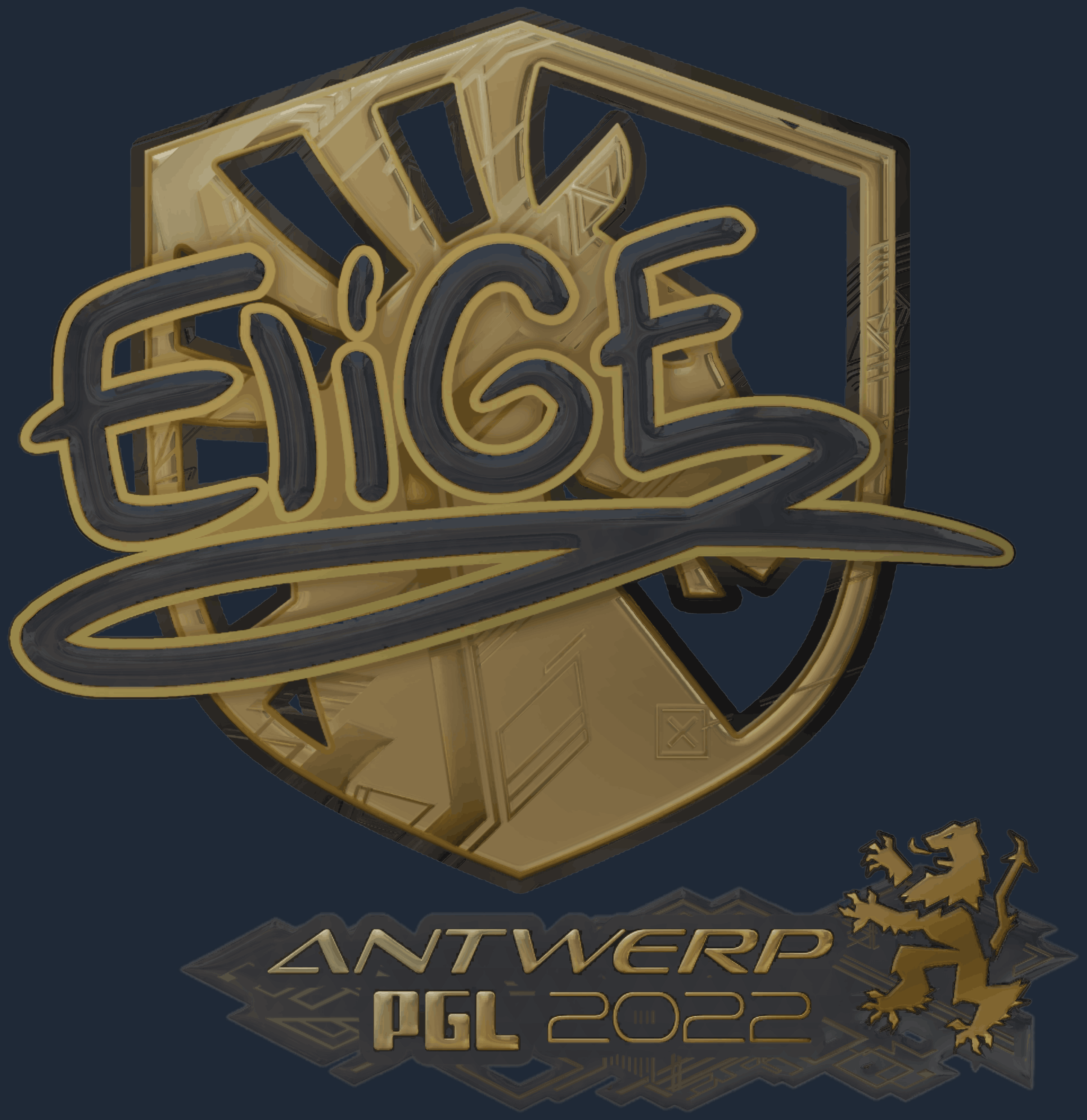 Sticker | EliGE（金色） | 2022年安特卫普锦标赛