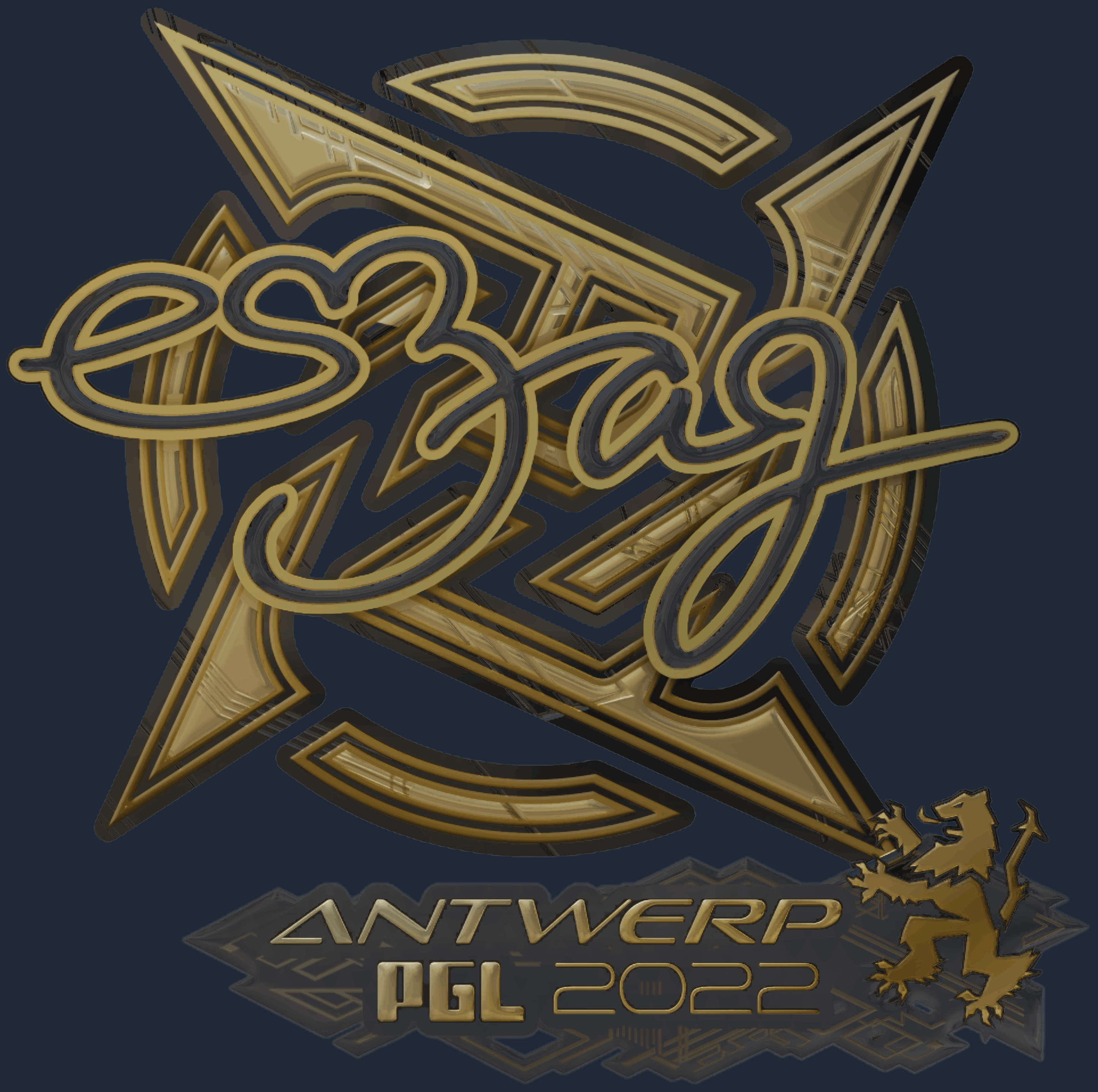 Sticker | es3tag (Gold) | Antwerp 2022