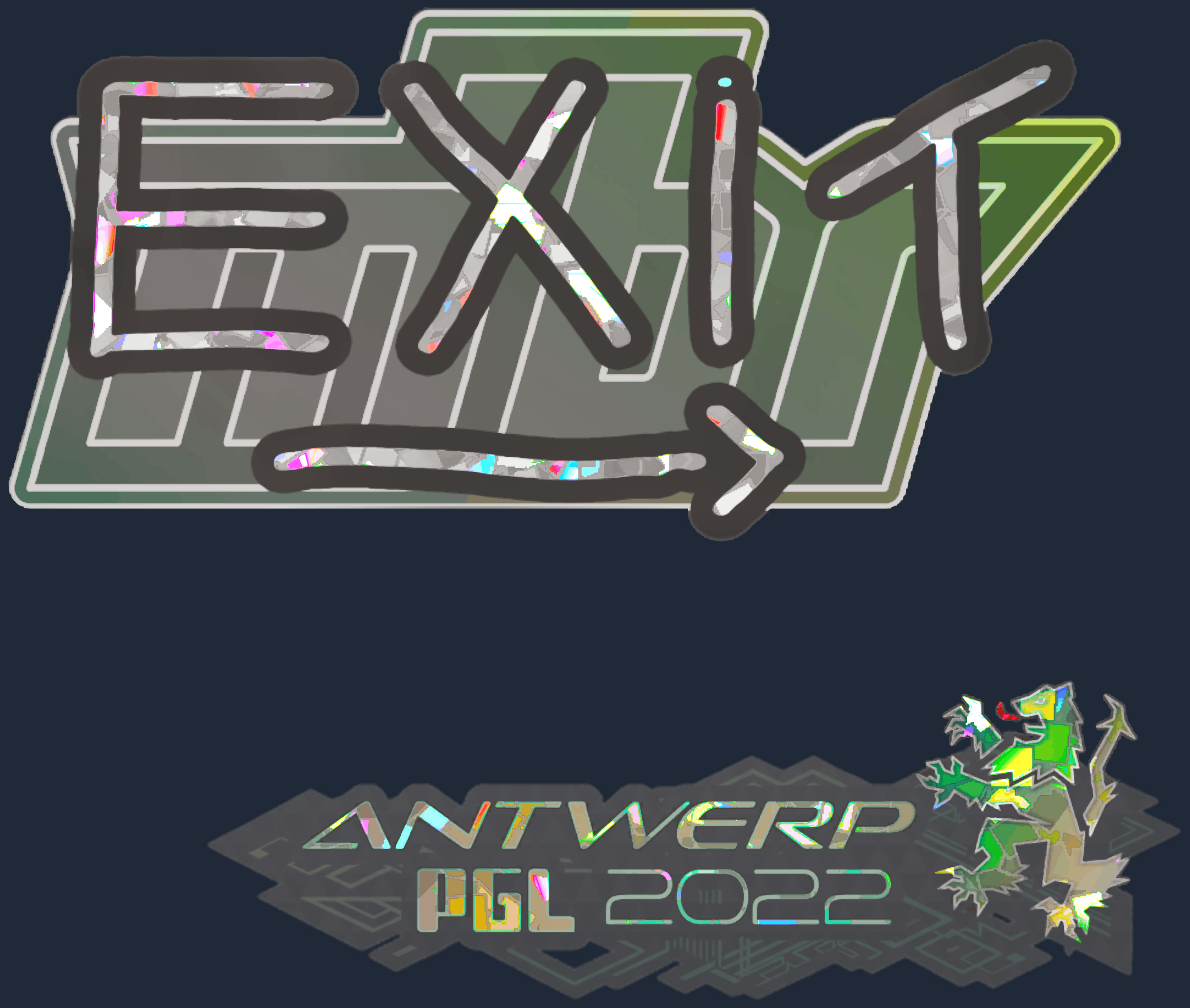 Sticker | exit (Glitter) | Antwerp 2022