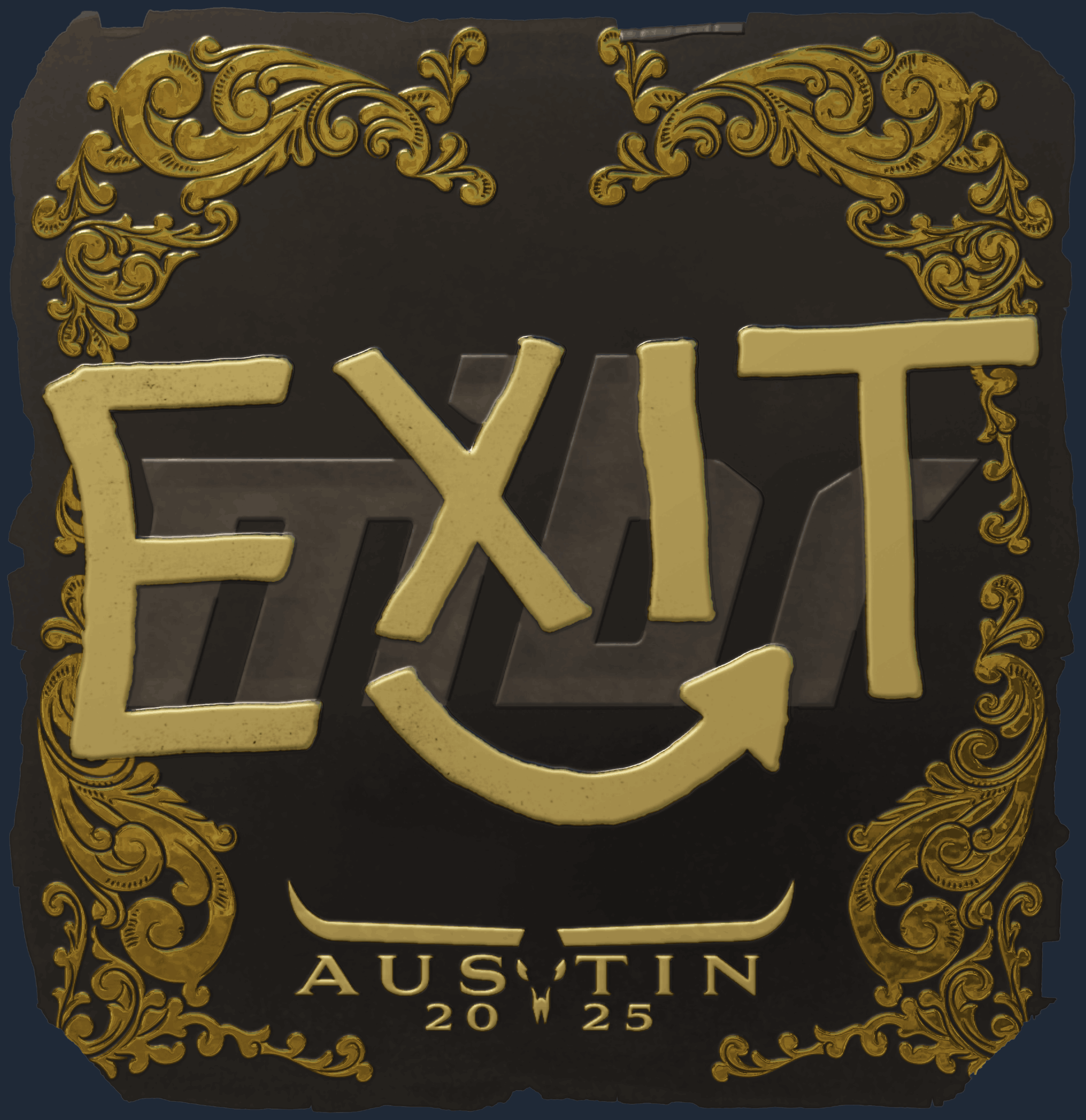 Sticker | exit (Gold) | Austin 2025
