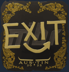 Sticker | exit (Gold) | Austin 2025