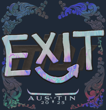 Sticker | exit (holográfica) | Austin 2025