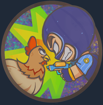 Sticker | Contacto visual (holográfica)