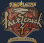 Sticker | facecrack (Gold) | Berlin 2019