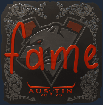 Sticker | fame (reflectante) | Austin 2025