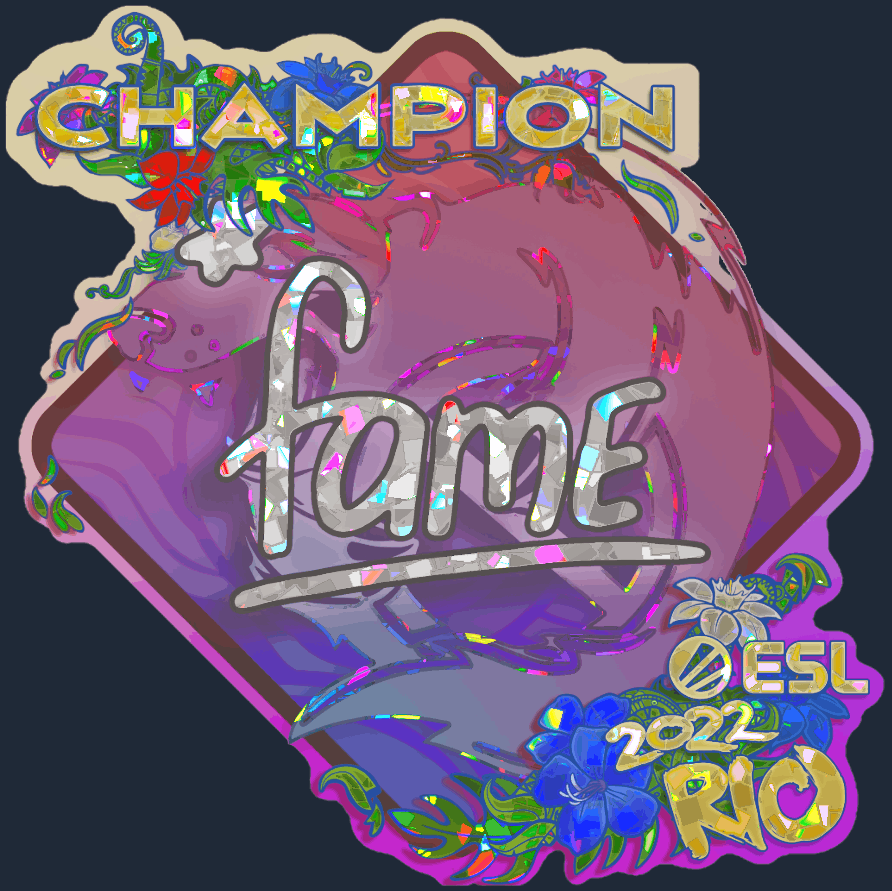 Sticker | fame (Glitter, Champion) | Rio 2022