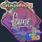 Sticker | fame (Glitter, Champion) | Rio 2022