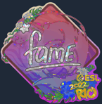 Sticker | fame (Glitter) | Rio 2022