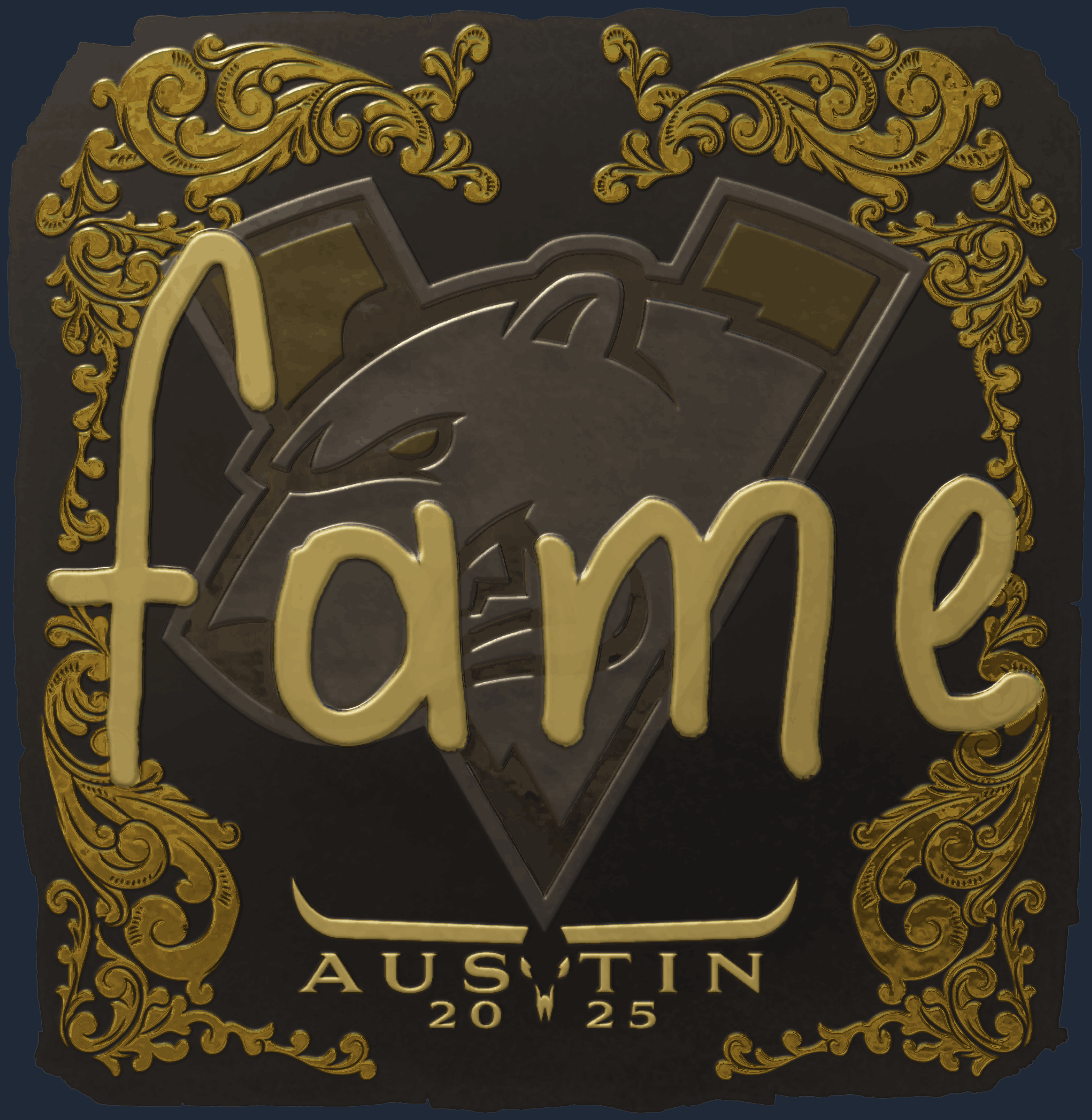 Sticker | fame (Gold) | Austin 2025