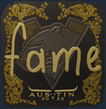 Sticker | fame (dorada) | Austin 2025