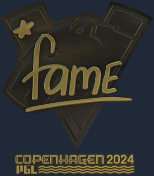 Sticker | fame (dorada) | Copenhague 2024