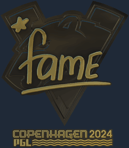 Sticker | fame (Gold) | Copenhagen 2024