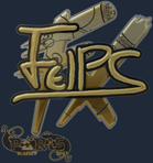 Sticker | felps (Gold) | Paris 2023