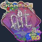 Sticker | FL1T (Glitter, Champion) | Rio 2022