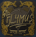 Sticker | FL4MUS (Gold) | Austin 2025