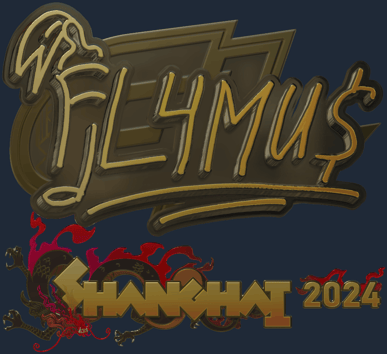 Sticker | FL4MUS (dorada) | Shanghái 2024