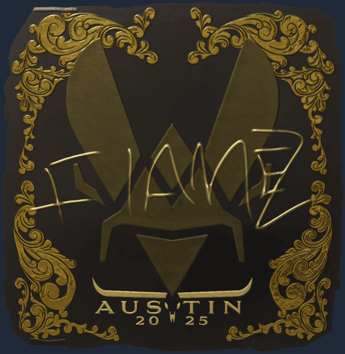 Sticker | FlameZ (dorada) | Austin 2025