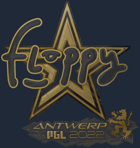 Sticker | floppy (Gold) | Antwerp 2022