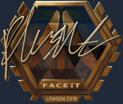 Sticker | flusha (Gold) | London 2018