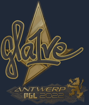 Sticker | gla1ve (dorada) | Amberes 2022