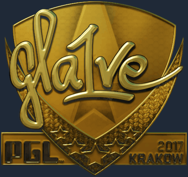 Sticker | gla1ve (Gold) | Krakow 2017