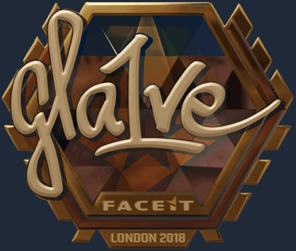 Sticker | gla1ve (dorada) | Londres 2018