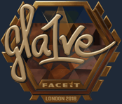 Sticker | gla1ve (Gold) | London 2018