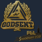 Sticker | GODSENT (Gold) | Stockholm 2021 image