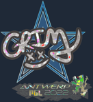Sticker | Grim (Glitter) | Antwerp 2022