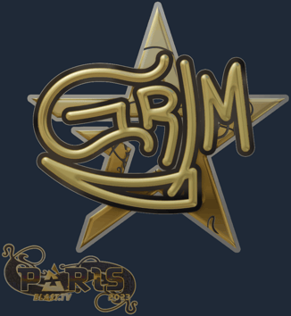 Sticker | Grim (dorada) | París 2023
