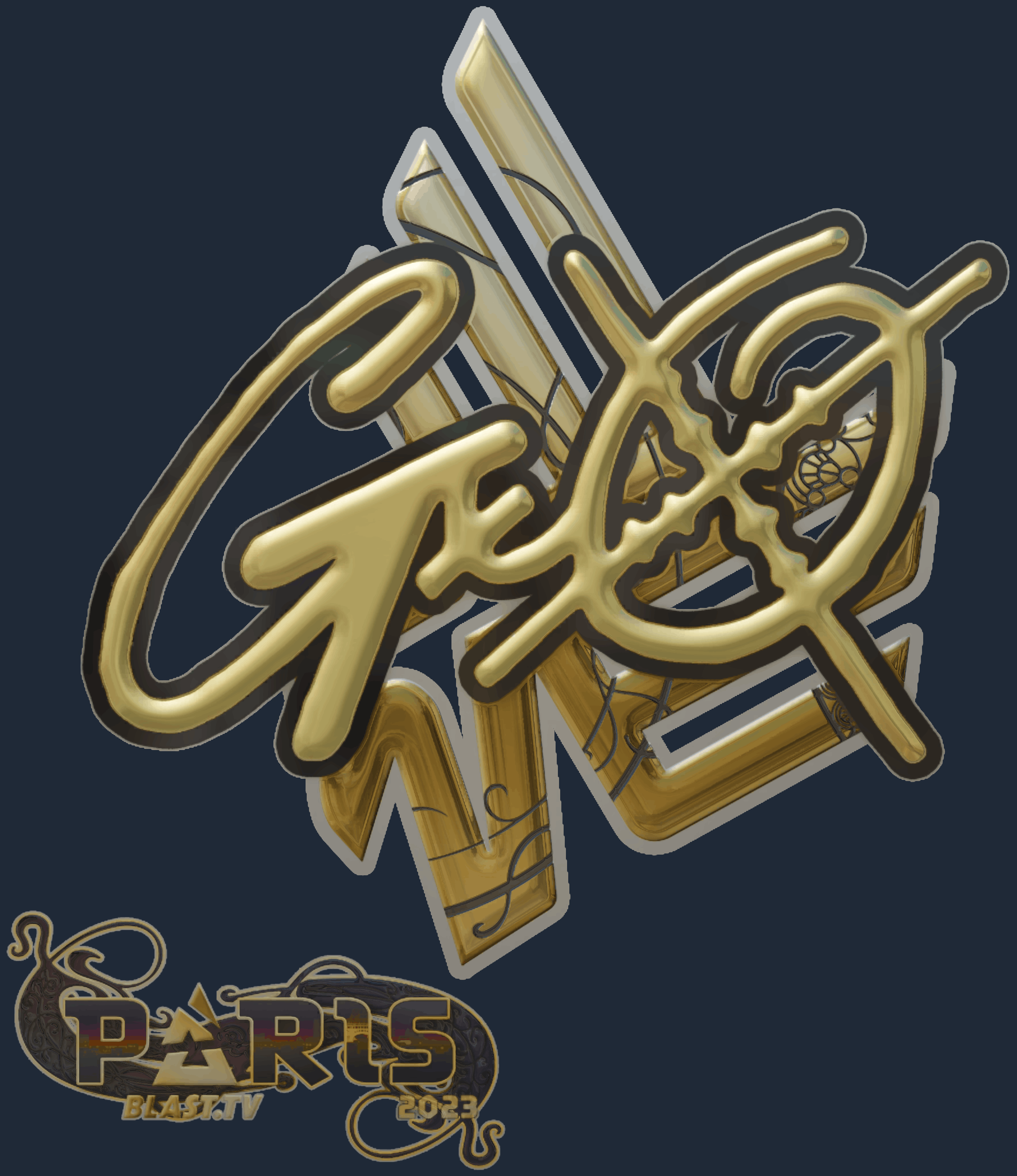 Sticker | gxx- (Gold) | Paris 2023