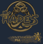 Sticker | hades (Gold) | Antwerp 2022