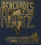 Sticker | hatz (Gold) | Antwerp 2022