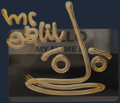 Sticker | Hola, Galil AR (dorada)