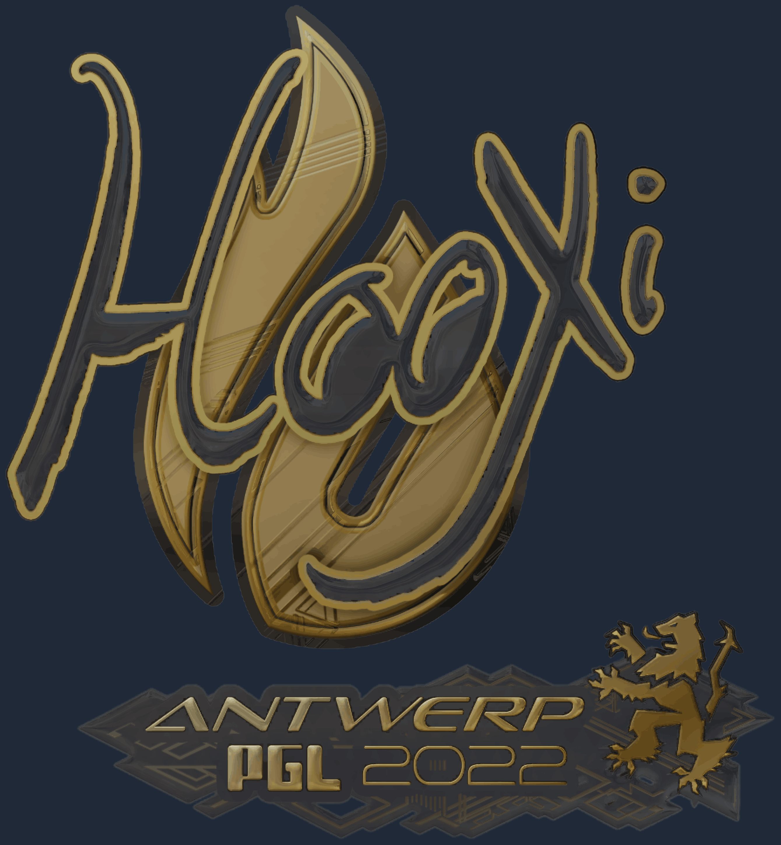 Sticker | HooXi (Gold) | Antwerp 2022