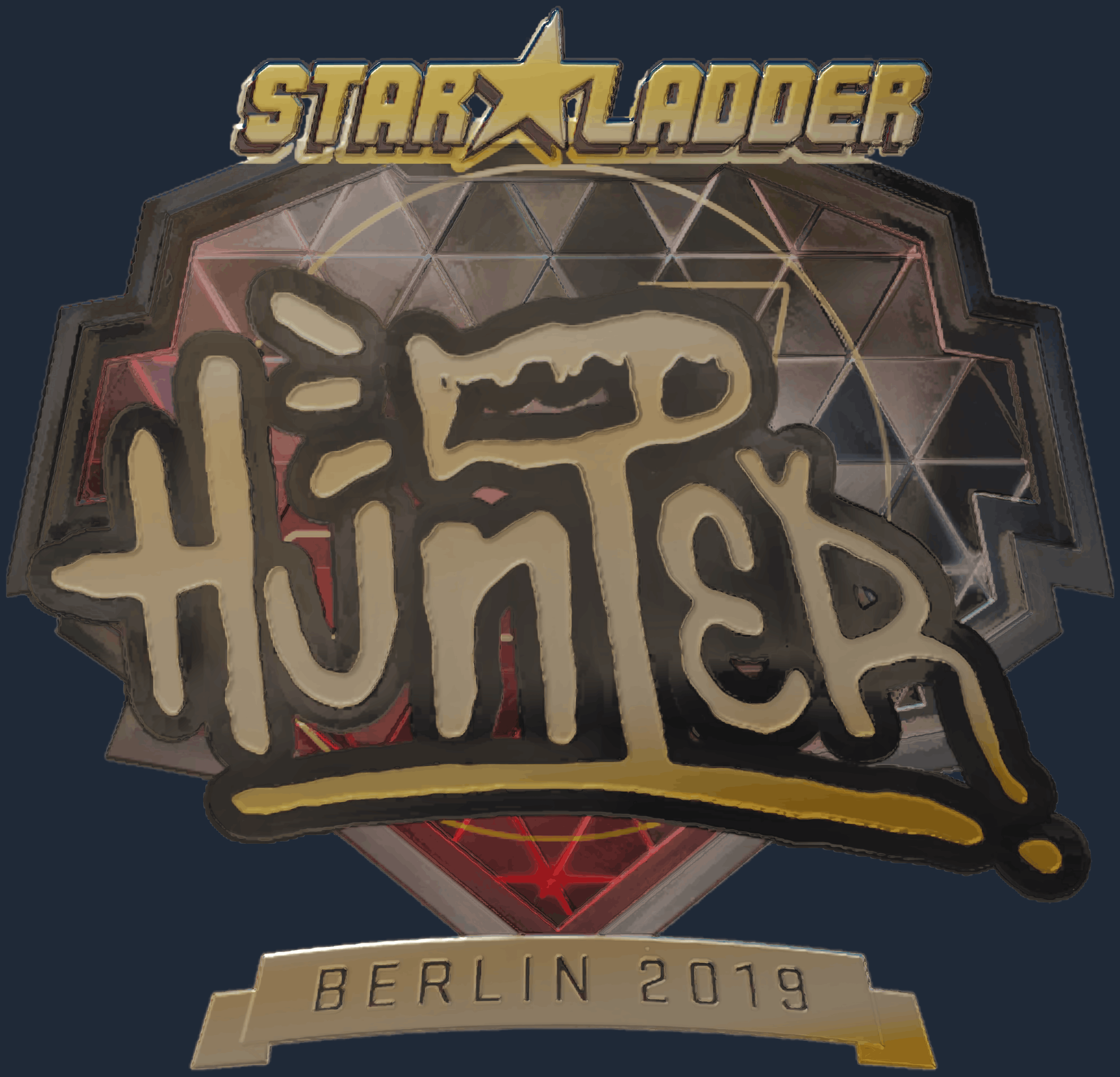 Sticker | huNter- (Gold) | Berlin 2019