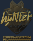Sticker | huNter- (Gold) | Copenhagen 2024 image
