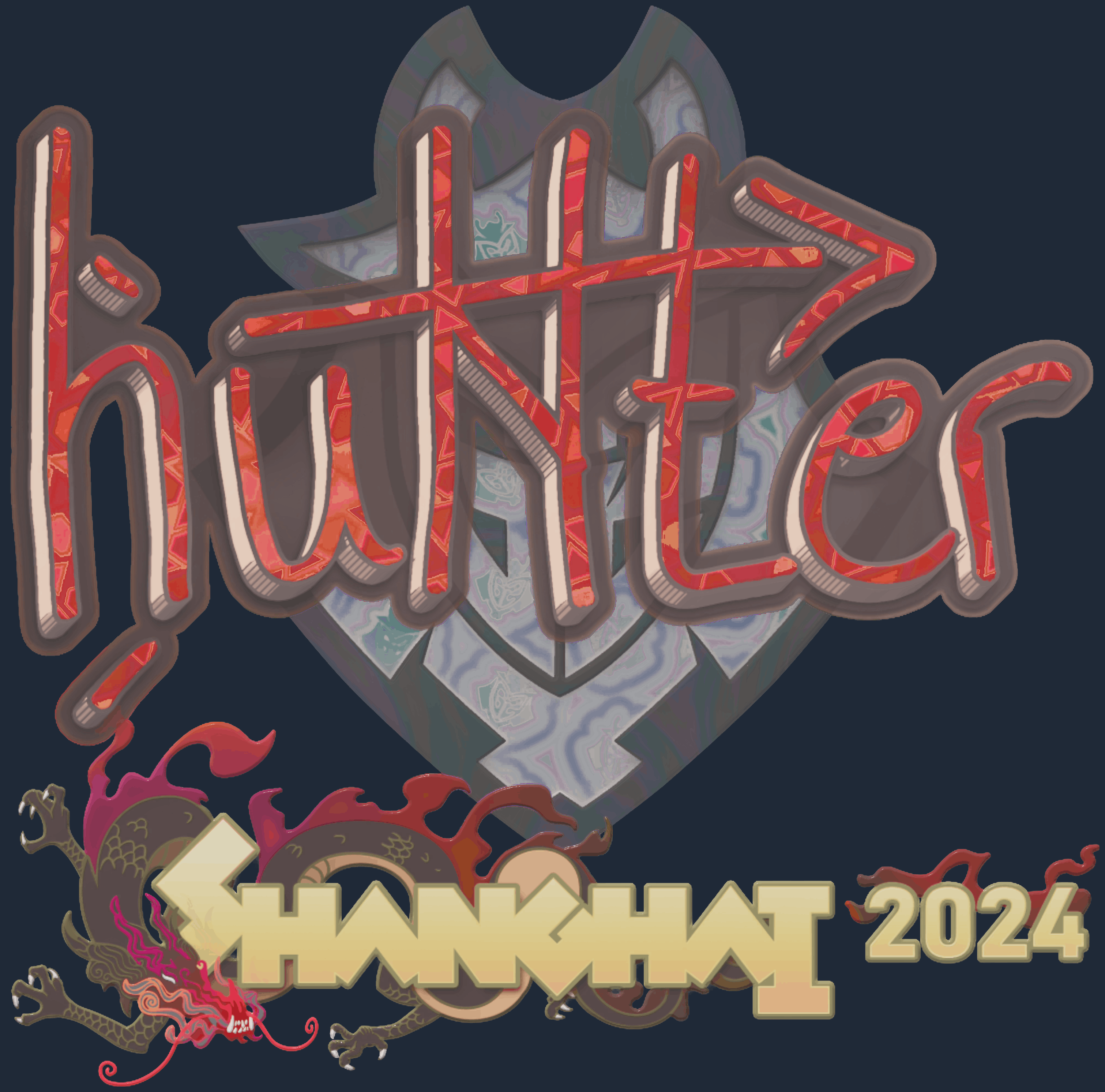 Sticker | huNter- (Holo) | Shanghai 2024