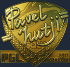 Sticker | hutji (Gold) | Krakow 2017 image