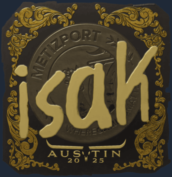 Sticker | isak (Gold) | Austin 2025