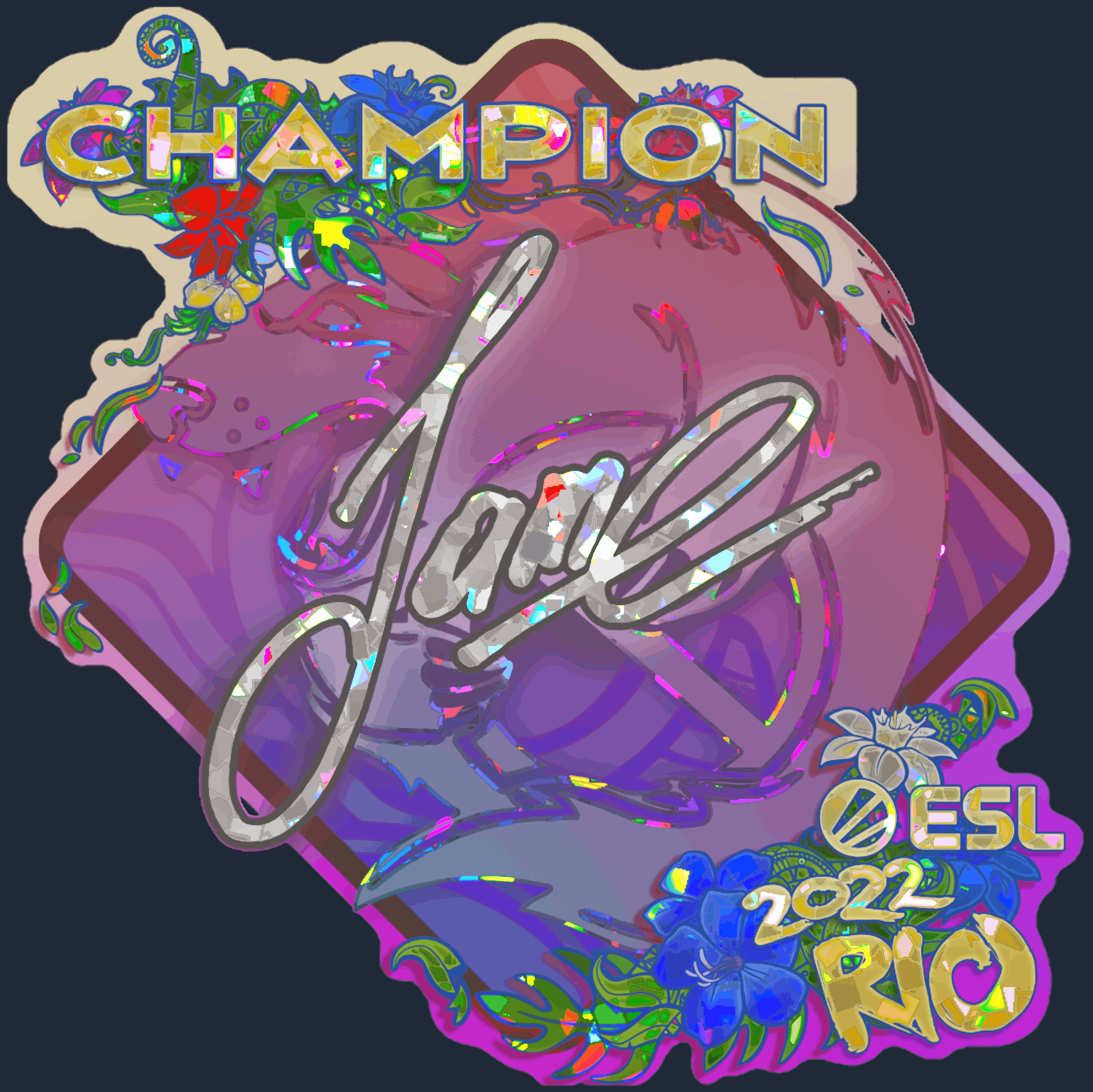 Sticker | Jame (Glitter, Champion) | Rio 2022