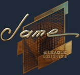 Sticker | Jame (Gold) | Boston 2018