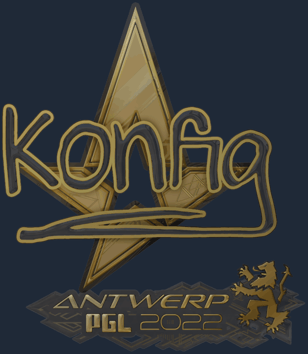 Sticker | k0nfig (Gold) | Antwerp 2022