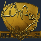 Sticker | k0nfig (Gold) | Krakow 2017 image