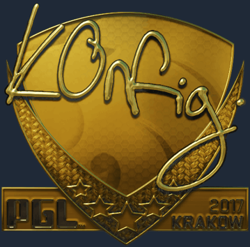 Sticker | k0nfig (dorada) | Cracovia 2017