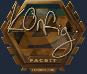 Sticker | k0nfig (Gold) | London 2018
