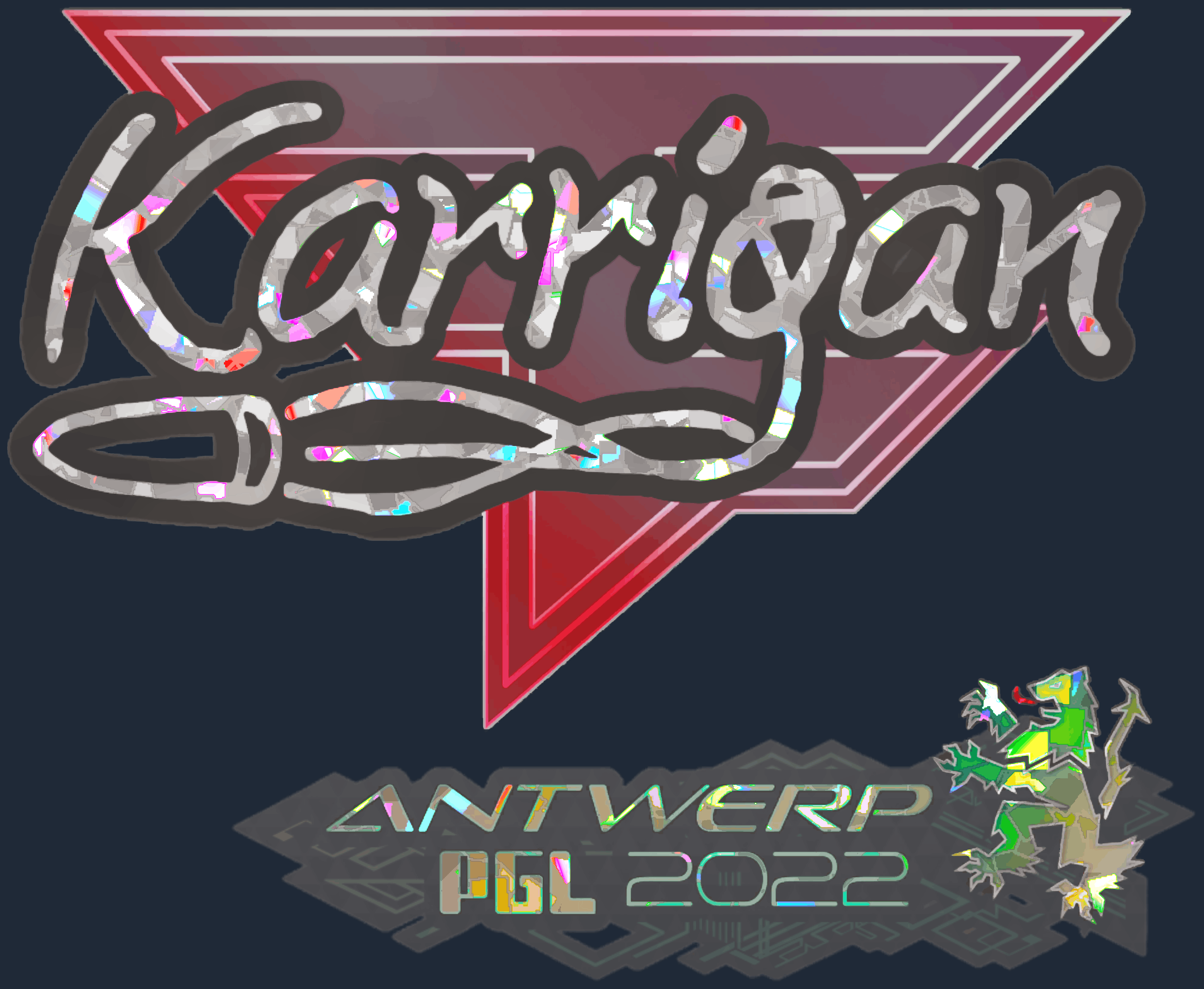 Sticker | karrigan (Glitter) | Antwerp 2022