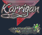 Sticker | karrigan (Glitter) | Antwerp 2022